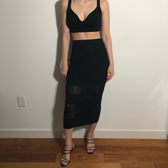 Dion Lee opacity pleat stretch midi pencil skirt - Picture 7 of 9